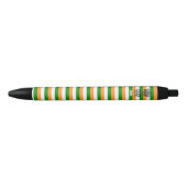 India Flag Cute Patriotic Black Ink Pen 黒ボールペン (正面)