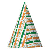 India Indian Flag Tiled Green Personalized Name パーティーハット (裏面)