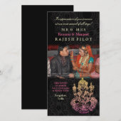 India Indian Wedding Thank You Photo Cards サンキューカード (正面/裏面)