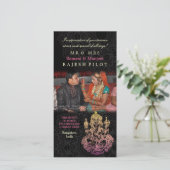 India Indian Wedding Thank You Photo Cards サンキューカード (スタンド正面)