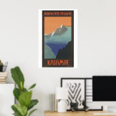 India Kashmir Vintage Travel Poster - Framed ポスター (ホームオフィス)