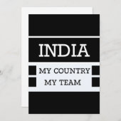India My Country My Team Concept 招待状 (正面/裏面)