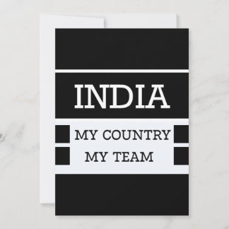 India My Country My Team Concept 招待状