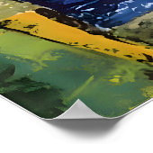 India Painting Ganesh Print Hindi Art ポスター (角)