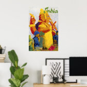 India Painting Ganesh Print Hindi Art ポスター (ホームオフィス)