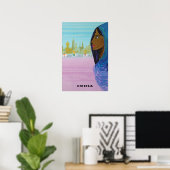 India Painting Travel Poster Indian Art Print ポスター (ホームオフィス)
