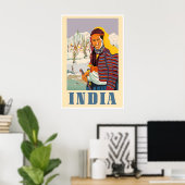 India Poster Kashmir Native Art Indian Print ポスター (ホームオフィス)