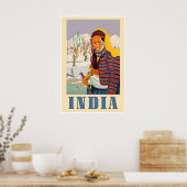 India Poster Kashmir Native Art Indian Print ポスター (キッチン)