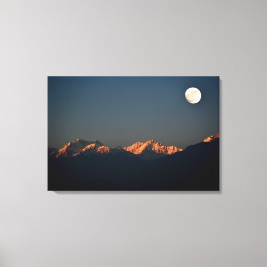 India - Sikkim, Pelling sunset キャンバスプリント (正面)