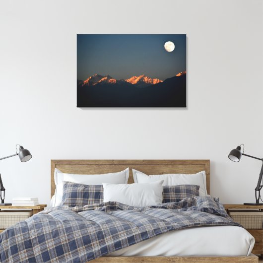 India - Sikkim, Pelling sunset キャンバスプリント (インサイチュ (寝室))