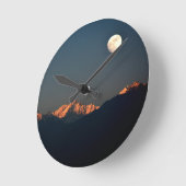 India - Sikkim, Pelling sunset ラウンド壁時計 (傾斜)