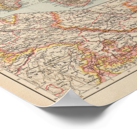 India South, Burma, Malay Peninsula ポスター (角)