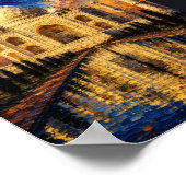 India: Sunrise Glow Taj Mahal Art Souvenir ポスター (角)
