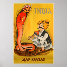 India Travel Poster Air-India Art Indian Print ポスター
