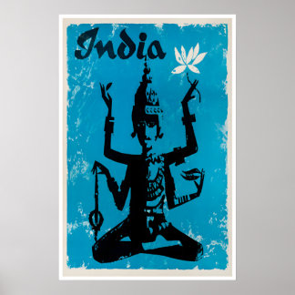 India Travel Poster Hindu Art Indian Print ポスター