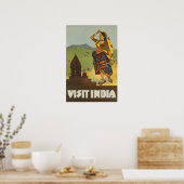 India Travel Poster Print Indian Art ポスター (キッチン)