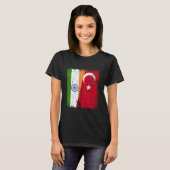 India Turkey Half Flag Turkiye Indian Turkish Heri Tシャツ (正面フル)