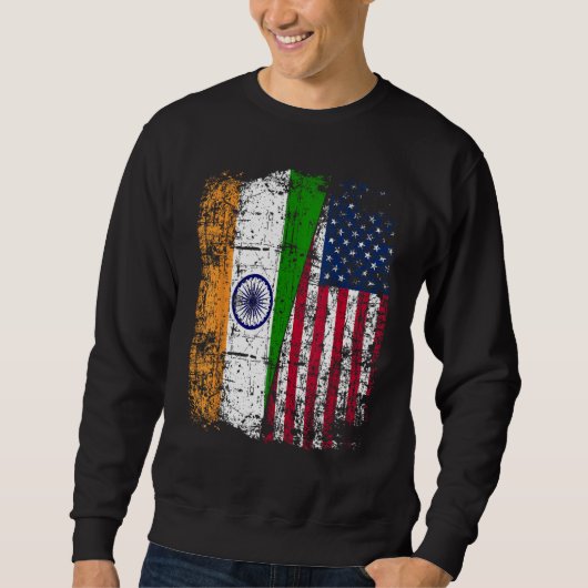 India USA Flag - Indian American スウェットシャツ (正面)