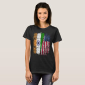 India USA Flag - Indian American Tシャツ (正面フル)