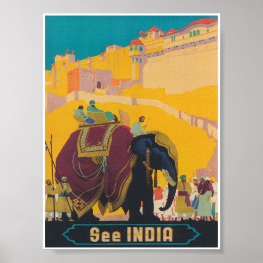 India Vintage Travel Posterを参照 ポスター (正面)