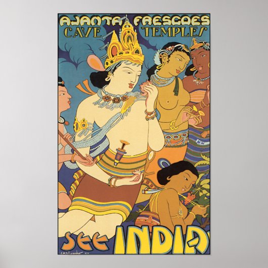 India Vintage Travel Posterを参照 ポスター (正面)