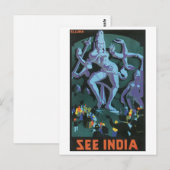 India Vintage Travel Posterを参照 ポストカード (正面/裏面)