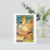 India Vintage Travel Posterを参照 ポストカード (スタンド正面)