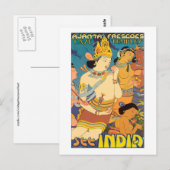 India Vintage Travel Posterを参照 ポストカード (正面/裏面)