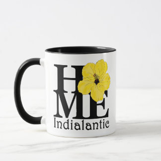 Indialanticの家の黄色いハイビスカス11oz マグカップ