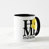 Indialanticの家の黄色いハイビスカス11oz マグカップ (正面右)