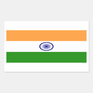 Indian*の旗のステッカー 長方形シール