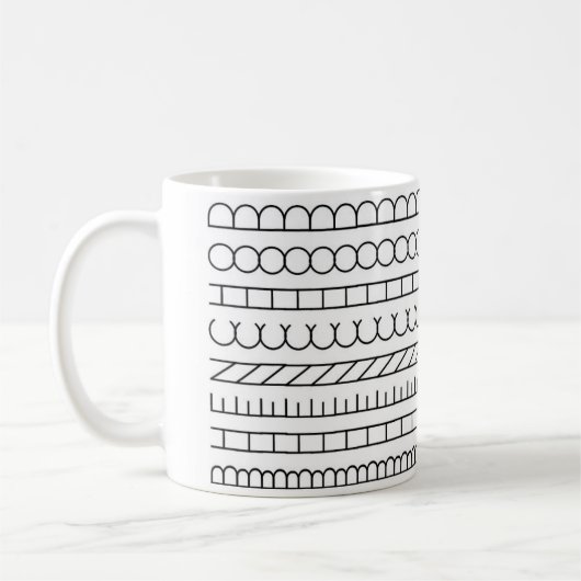 Indian Art Design on a mug コーヒーマグカップ (左)