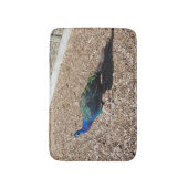 Indian Blue Peafowl bathmat バスマット (正面縦)