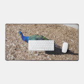 Indian Blue Peafowl deskmat デスクマット (キーボード&マウス)