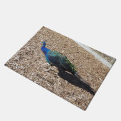 Indian Blue Peafowl door mat ドアマット (アングル)