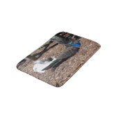 Indian Blue & White Pheasants bathmat バスマット (アングル)