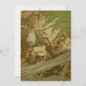 Indian Corn Wicker Basket Fall 招待状 (裏面)