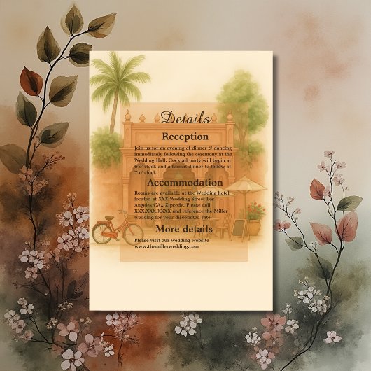 Indian Courtyard Destination wedding Escape エンクロージャーカード