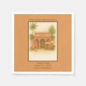 Indian Courtyard Destination wedding Escape スタンダードカクテルナプキン (正面)