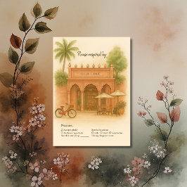 Indian Courtyard Destination wedding Escape 出欠カード