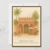 Indian Courtyard Destination wedding Escape 招待状 (裏面)