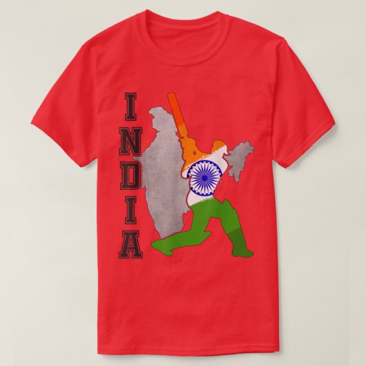 Indian Cricket Jersey India Cricket Team Lover Sup Tシャツ (デザイン正面)