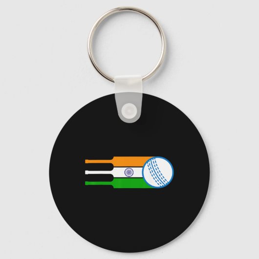 Indian Cricket Player Team Cricket Fans India Cric キーホルダー (正面)