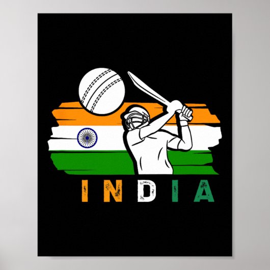 Indian Cricket Player Team Cricket Fans India Cric ポスター (正面)