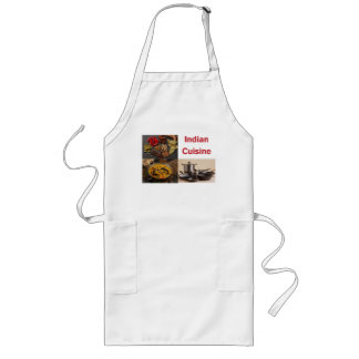 Indian Cuisine Chef’s Apron – Traditional Food Art ロングエプロン