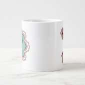 Indian Dad carrying his daughter on his shoulders ジャンボコーヒーマグカップ (正面)