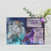 Indian dreamcatcher and ethnic tribal head wolf 招待状 (スタンド正面)