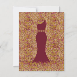 Indian elegant floral gold 招待状