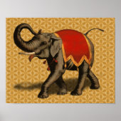Indian Elephant w/Red Cloth ポスター (正面)
