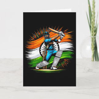 Indian Flag Cricket Lover Fan India Pride Men Wome カード